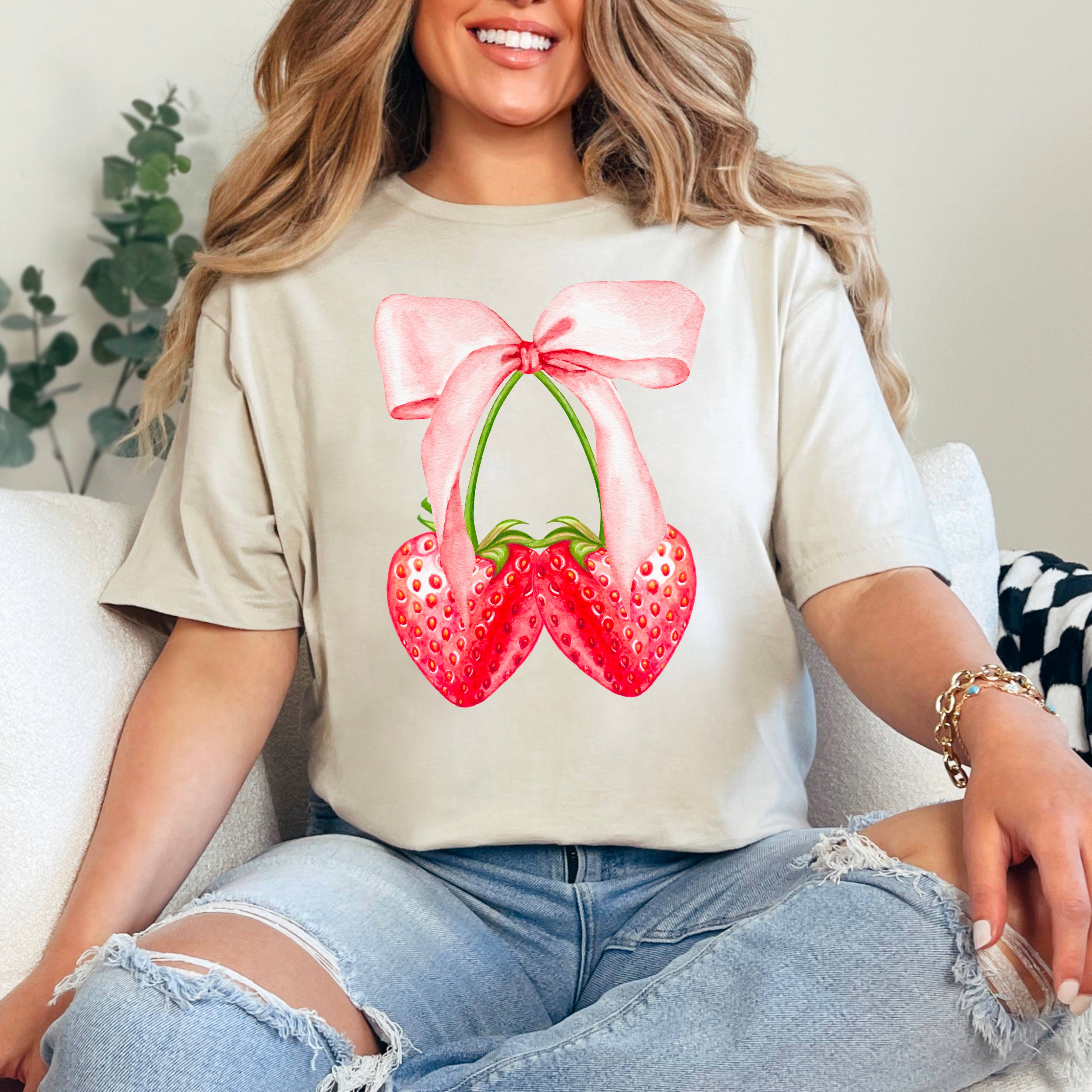 Coquette Strawberries Graphic Tee | Gildan