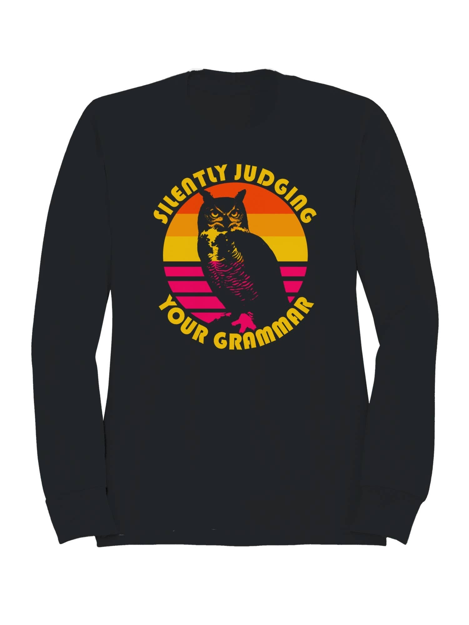 Silently Judging Your Grammar Owl Men's Sweatshirt