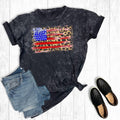 July 4th American Leopard Flag Mineral Wash Graphic Tee