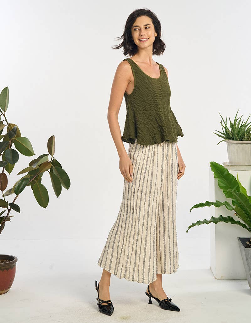 Cotton Sleeveless Round Neck Top (TH-1944)