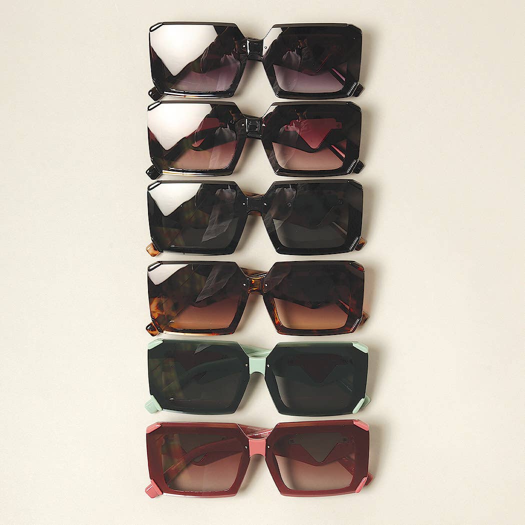 Women's Retro Rectangular Sunglasses