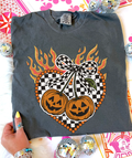 Heart Pumpkin Flames  - Comfort Color Pepper