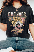 Dreamer Rock and Roll Leopard Mineral Graphic Tshirts