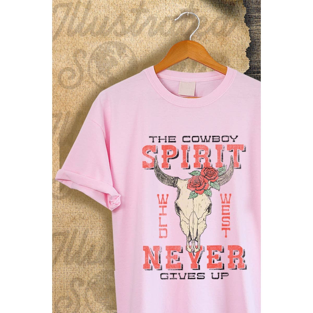 The Cowboy Spirit Vintage Graphic  Tee