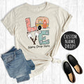 Custom Name Drop Summer Vacation Love Camping Graphic Tee