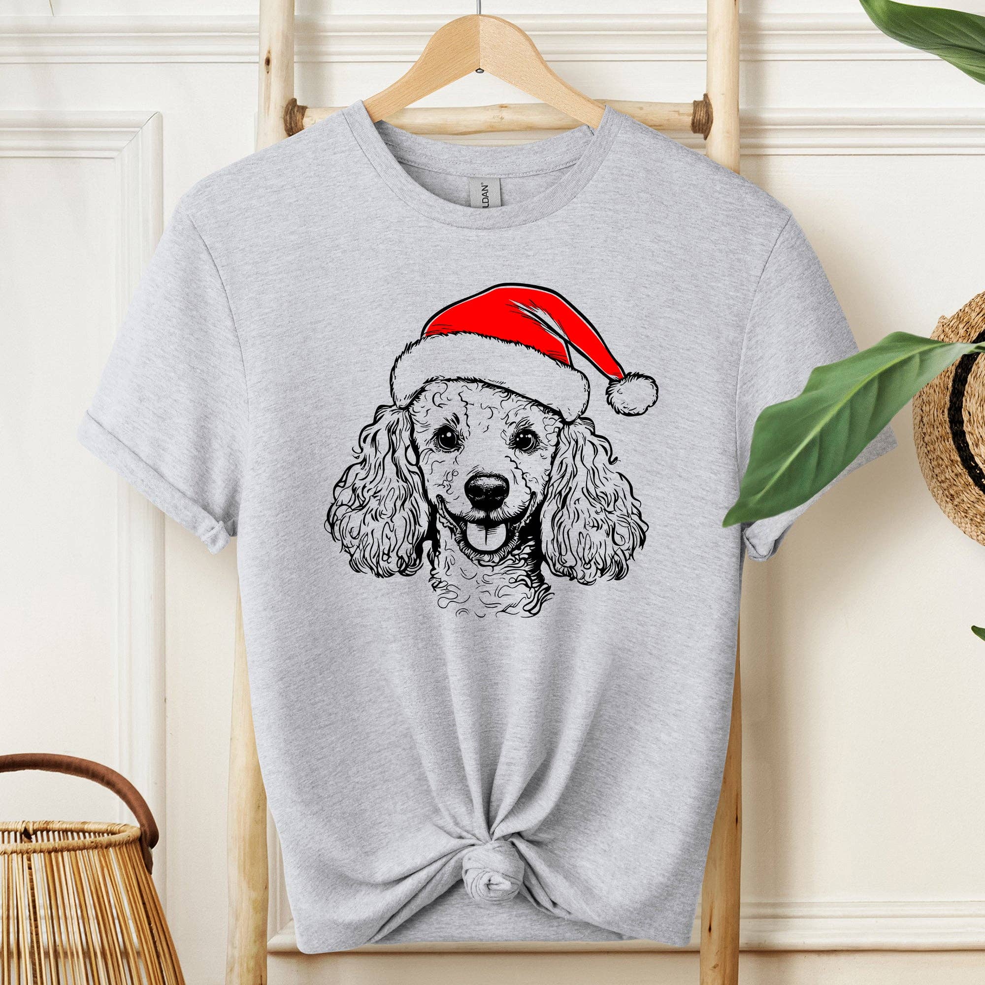 Poodle, Santa, Dog, Christmas, Dog Lover, Pet T-Shirt