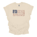 USA Flag with Words Tee