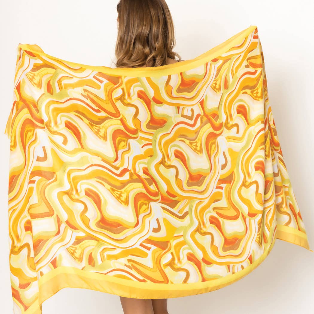 Swirl Abstract Print Scarf
