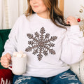 Leopard Snowflake Crewneck Sweatshirt