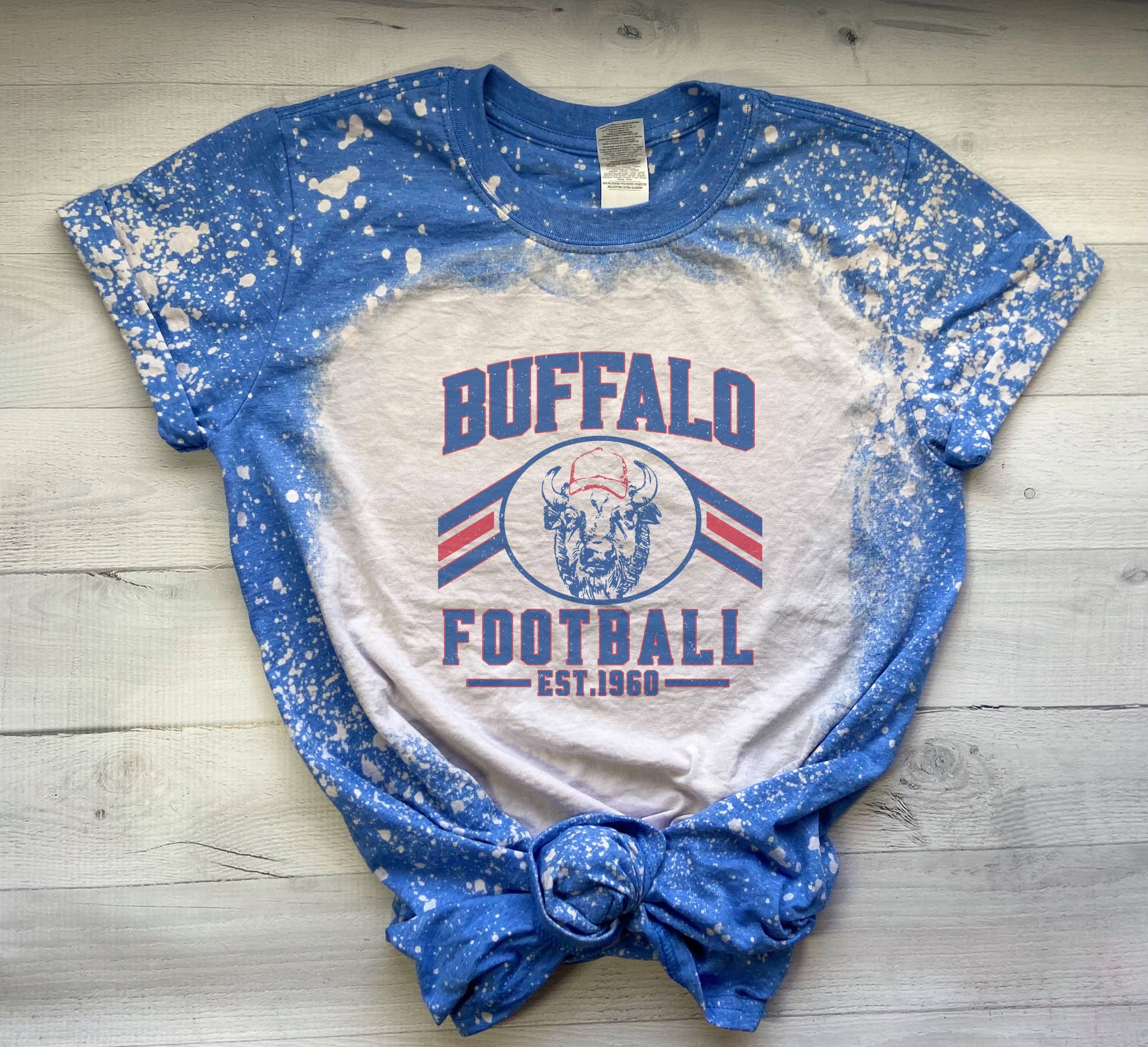 Buffalo Bleached Tee - Gifts For Her, Trendy Buffalo Shirt