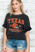 Women Football Graphic Print Oversize Mineral Top