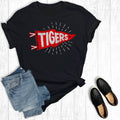 Custom Football Mascot Pennant Flag Graphic Tee
