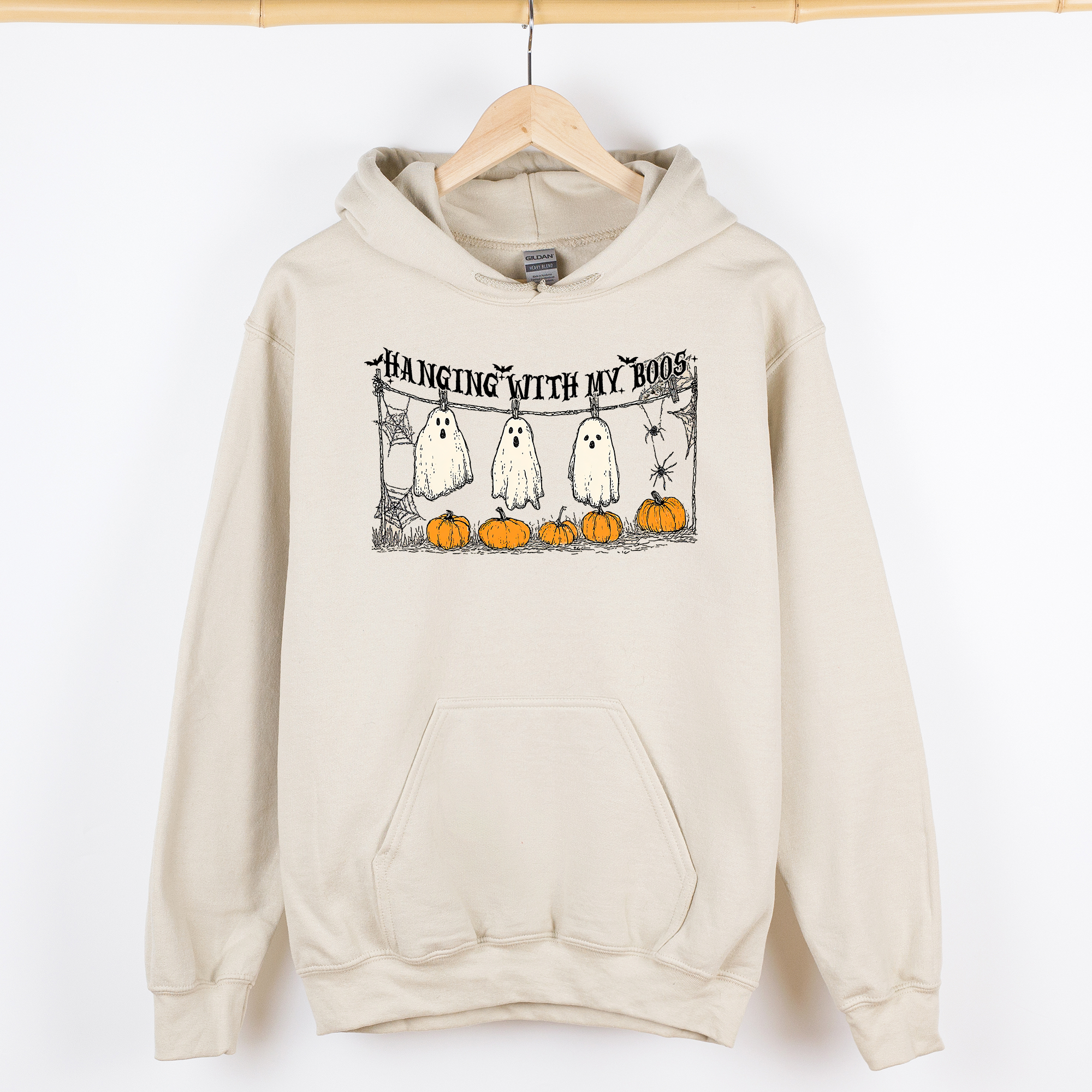 Hanging with My Boos, Ghosts, Halloween Pumpkins Hoodie