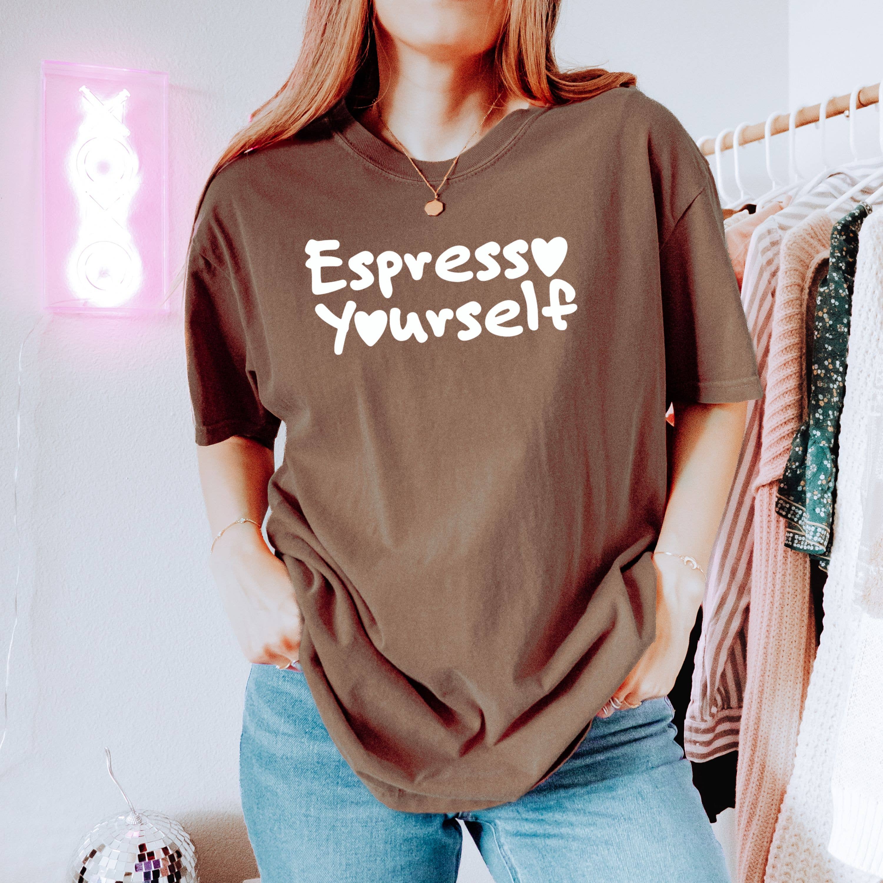 Bow T Shirt, Graphic Apparel, Coffee Apparel, Iced Coffee