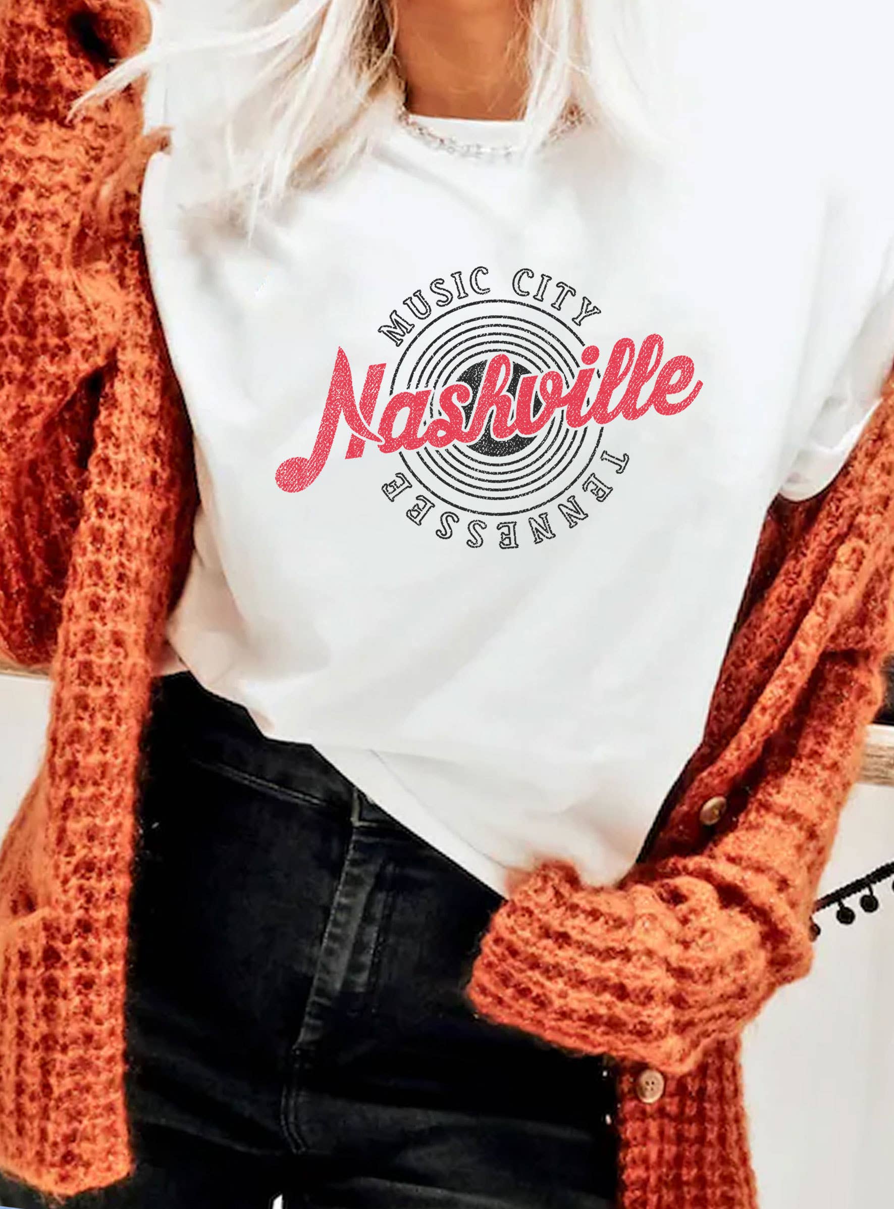 Nashville Tennessee Music City Graphic T Shirts