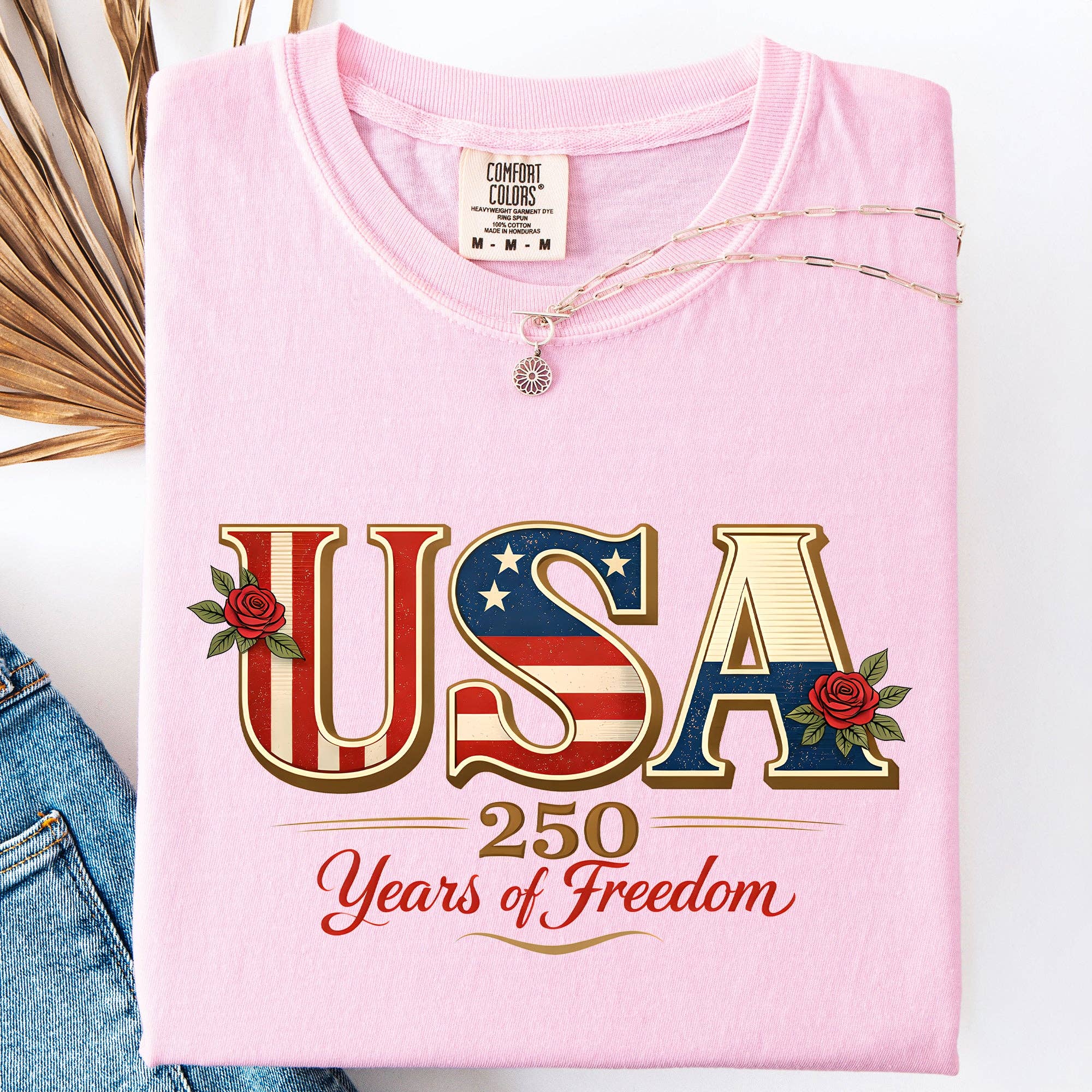 Retro USA, 250 Years of Freedom Comfort Colors T-Shirt