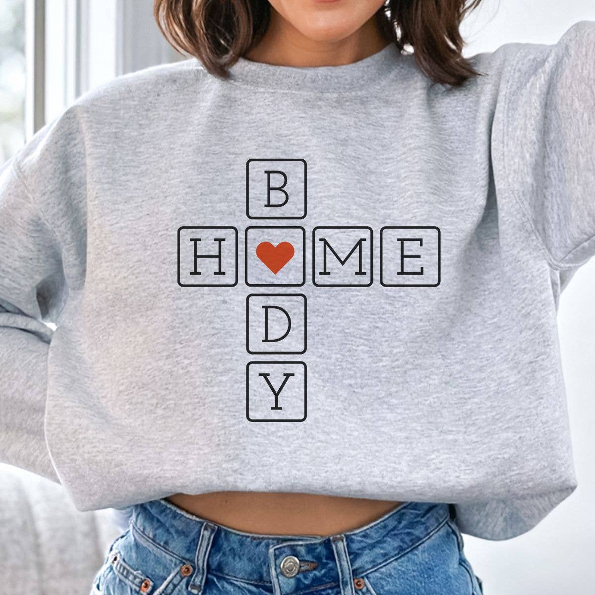 Home Body Introvert Heart Cozy Sweatshirt