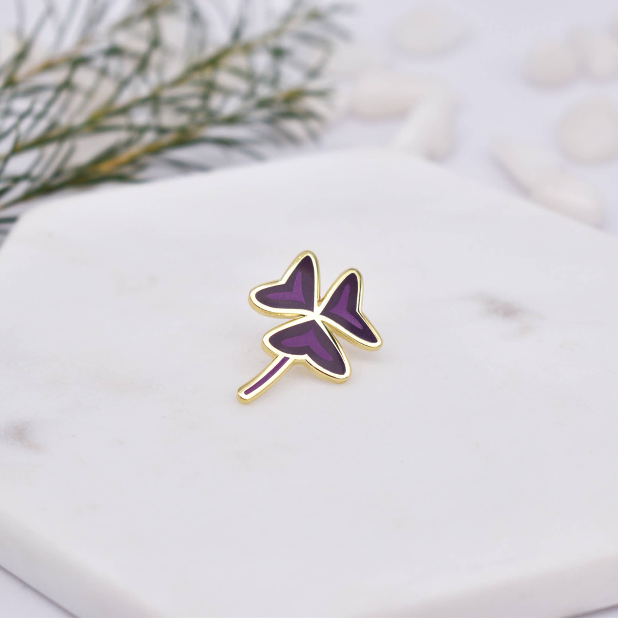 Oxalis Plant Enamel Pin