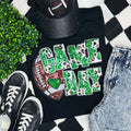 Green Football Leopard & Sequin Tee