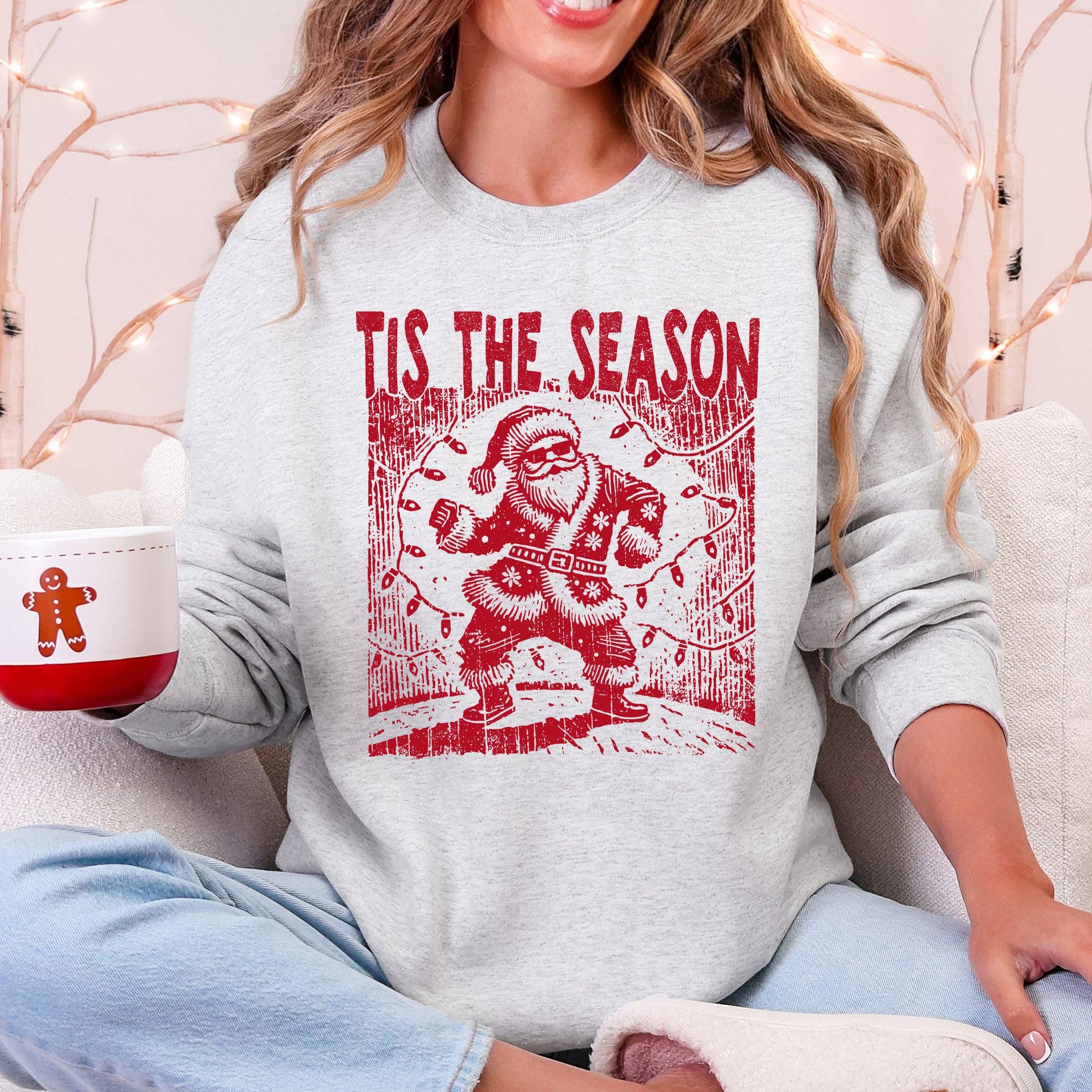 Tis the Season, Dancing Santa, Party, Christmas, Sweatshirt