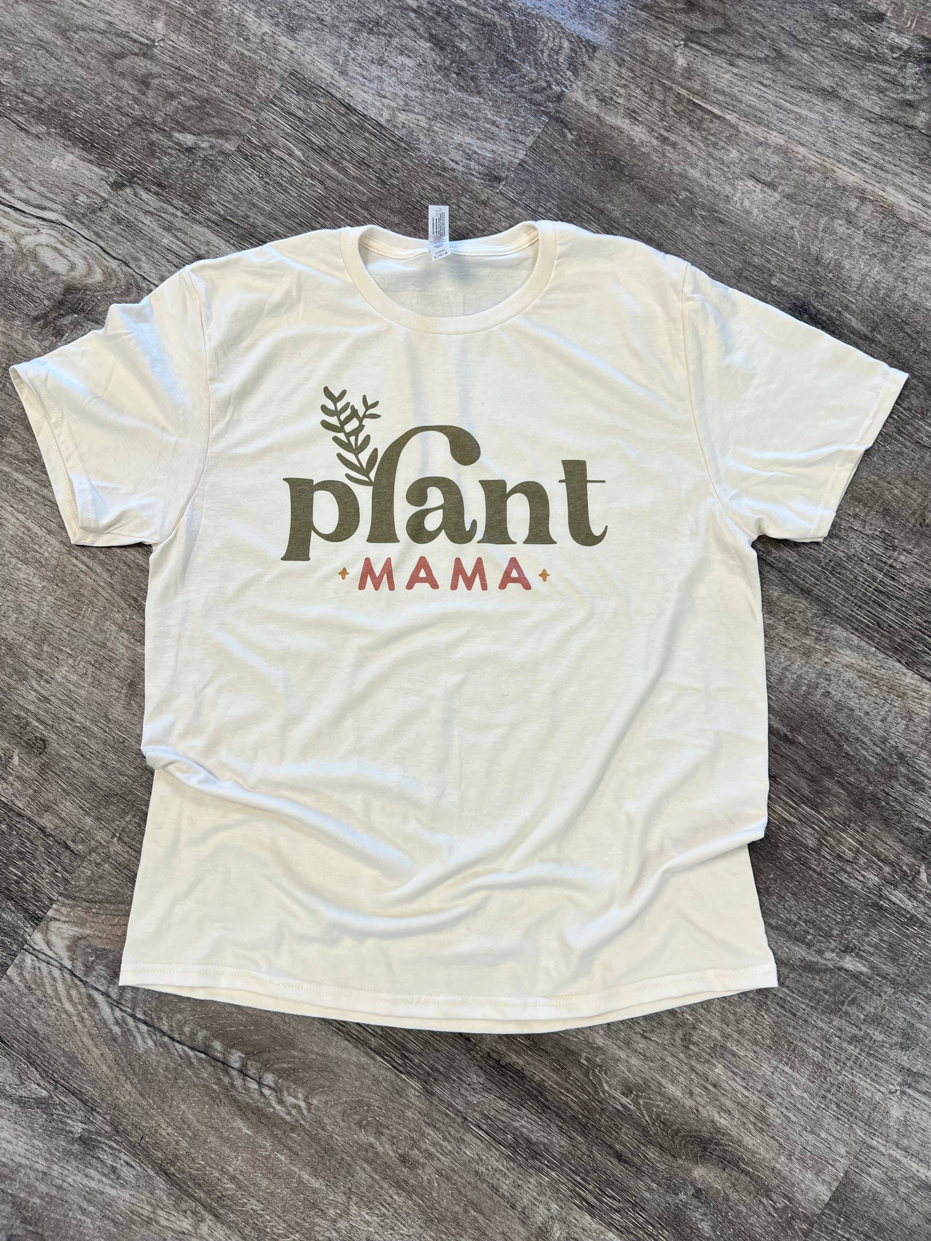 Plant Mama On Cream Tee