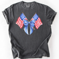 Patriotic Coquette Flags America, USA Fourth of July T-Shirt
