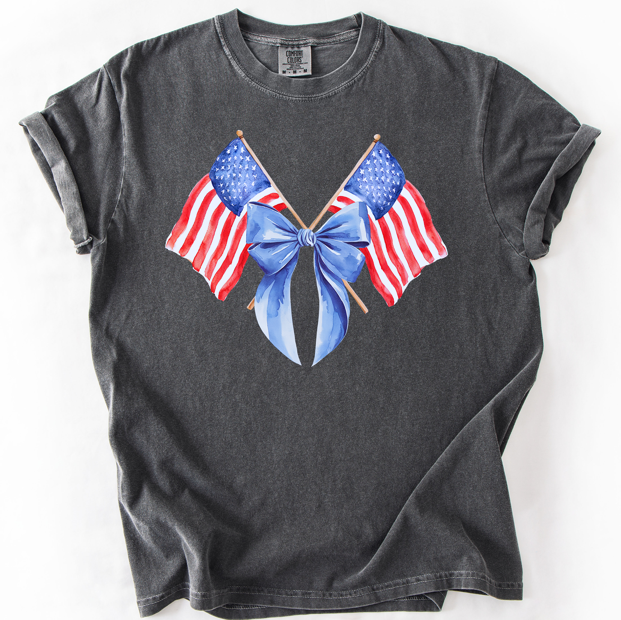Patriotic Coquette Flags America, USA Fourth of July T-Shirt