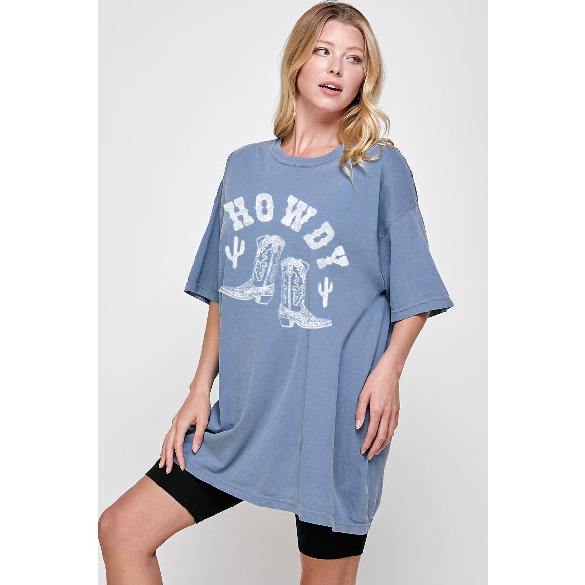 Howdy  Vintage   Graphic  Oversized Tee