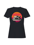 Retro Sunset Tortoise Art Women's T-Shirt