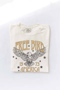 Free Bird America Mineral Washed Graphic Top