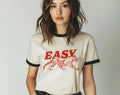 Easy Tiger Retro- Funny Saying Humor Ringer Shirt