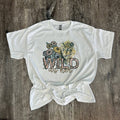 Wild As Her Floral Tiger On White Tee