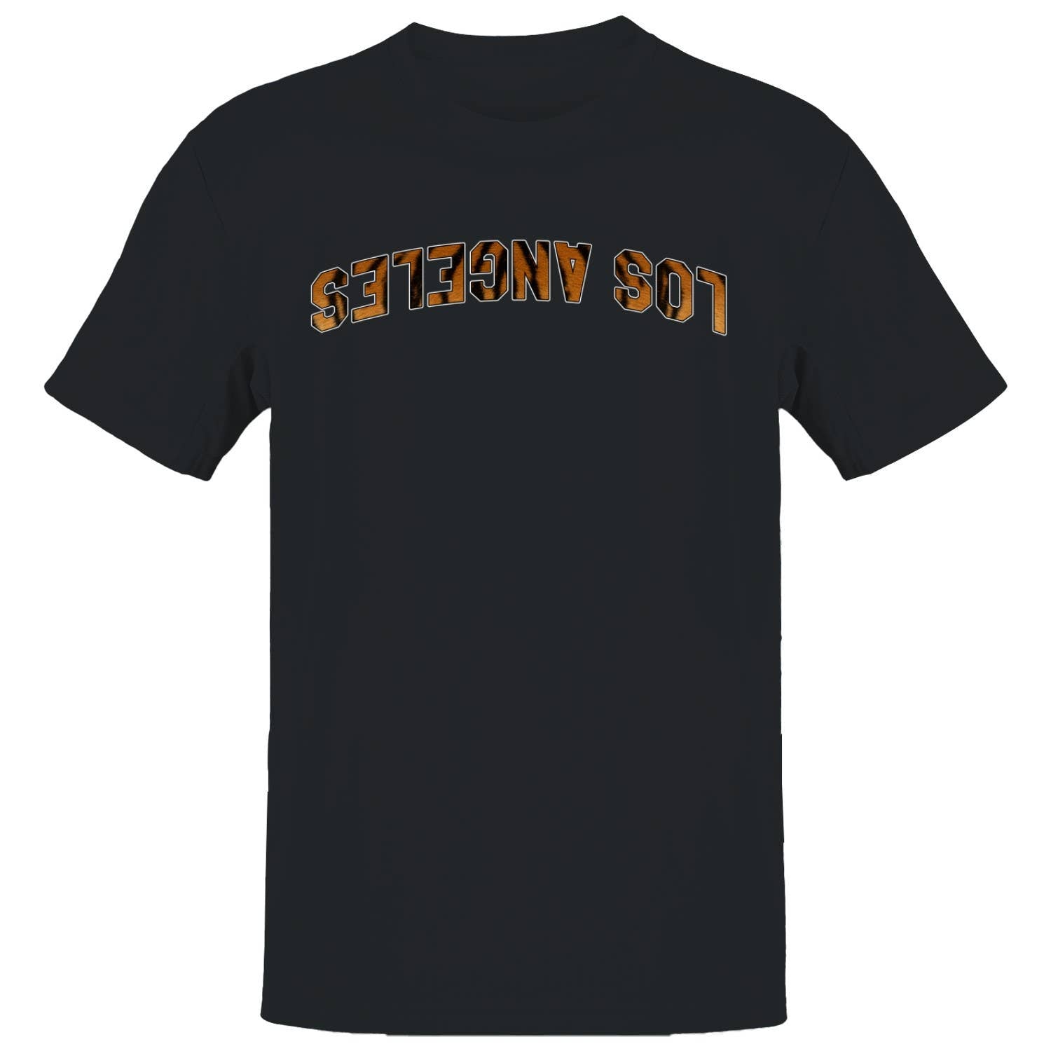 Los Angeles Tiger Print Arch Text Men's T-Shirt