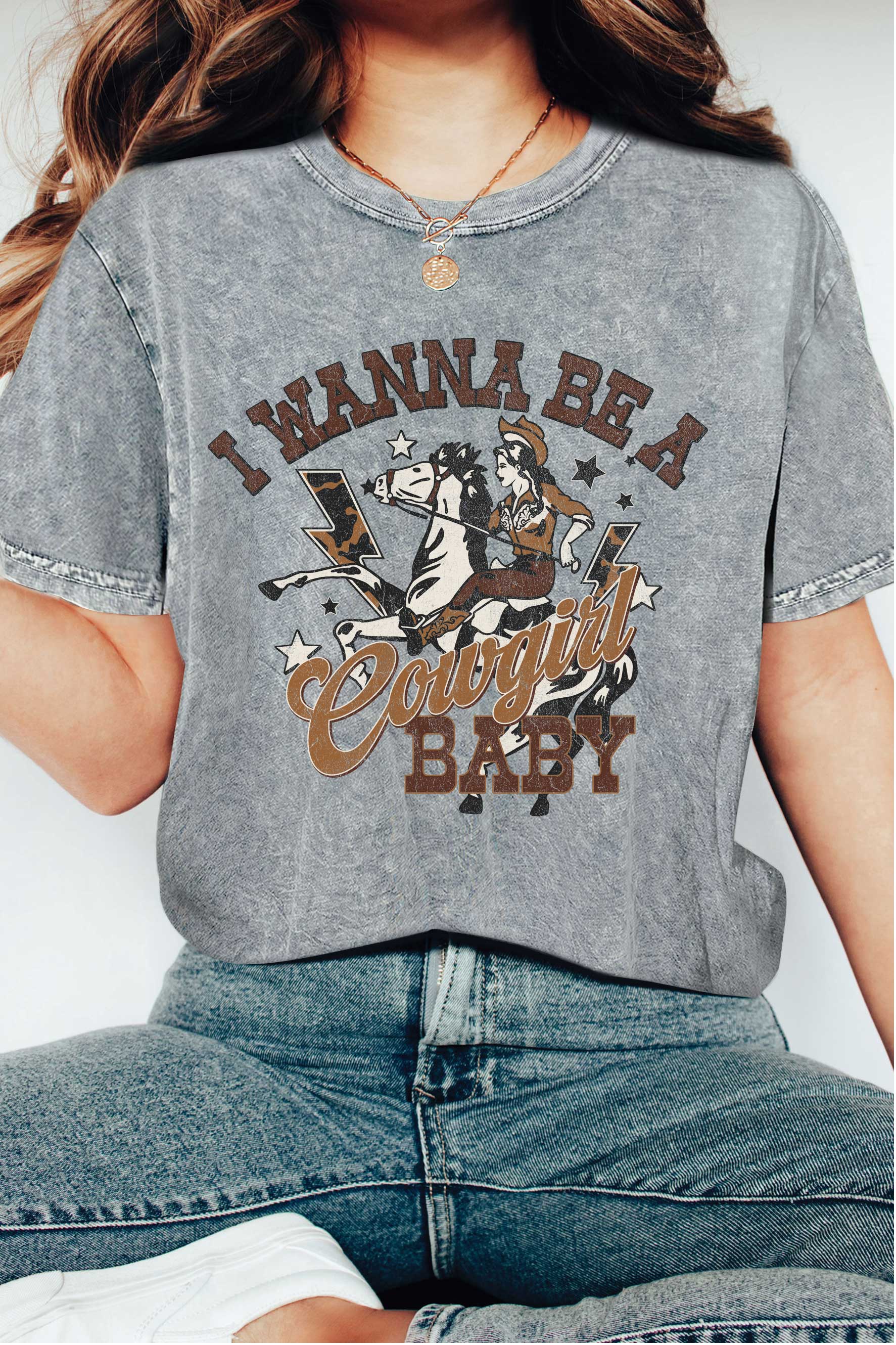 I Wanna Be A Cowgirl Baby Graphic Tshirts