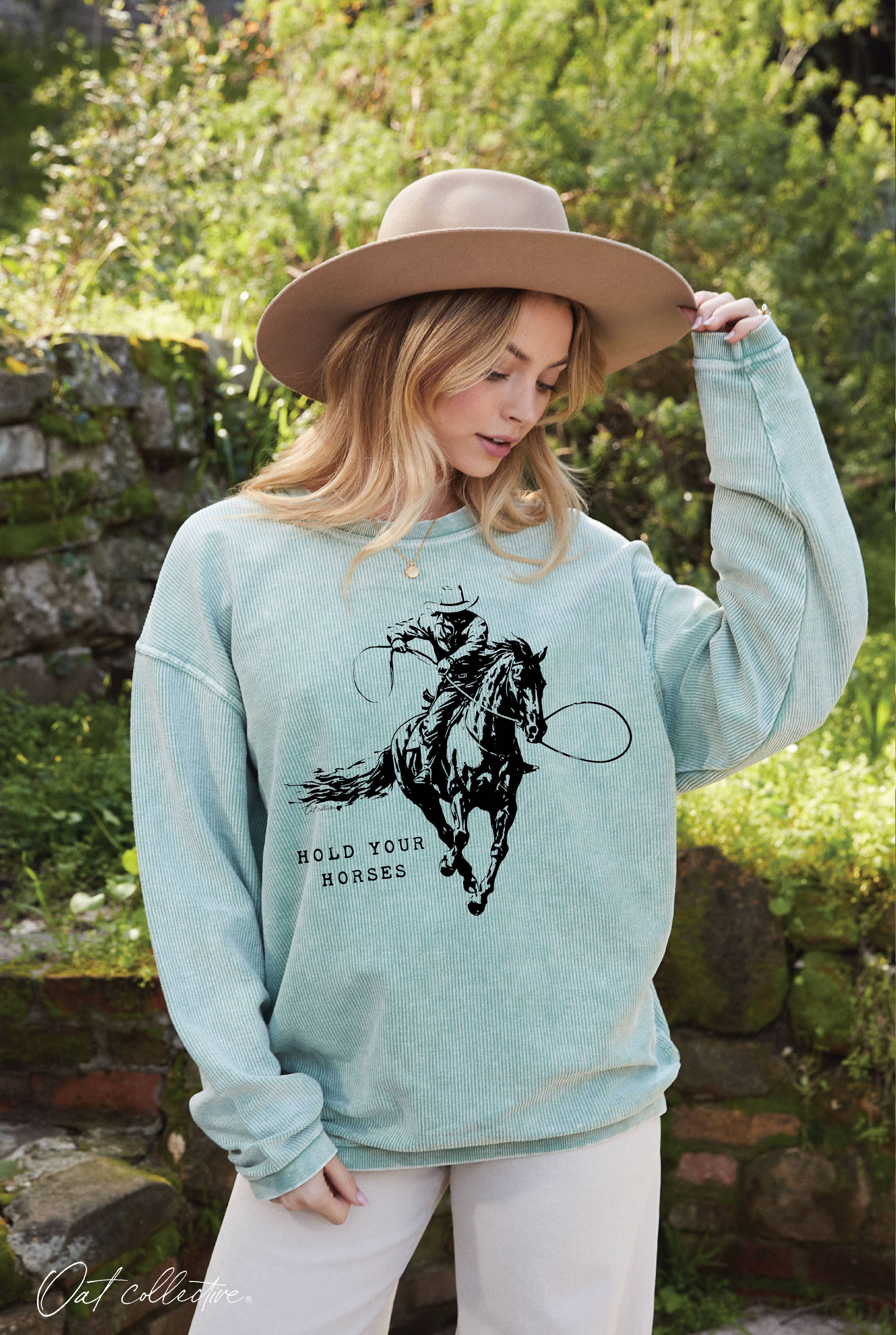 Hold Your Horses Thermal Vintage Pullover