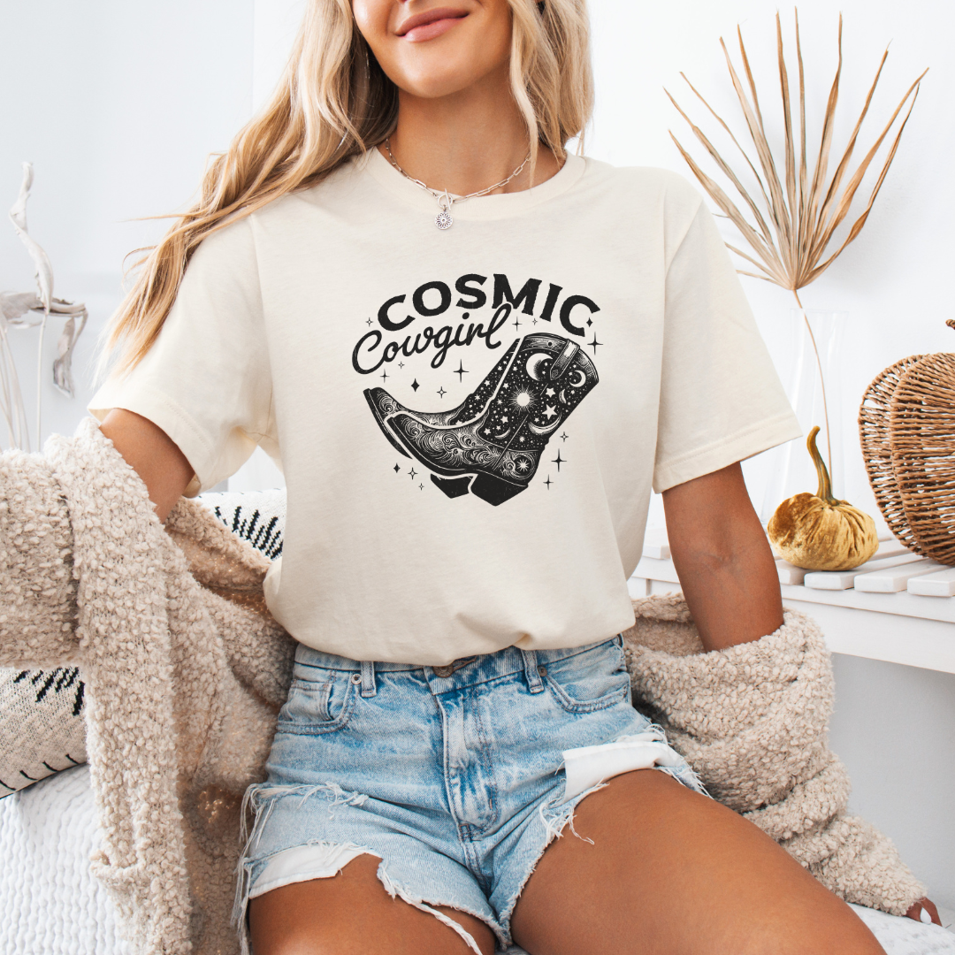 Cosmic Cowgirl Western Glam Graphic Tee