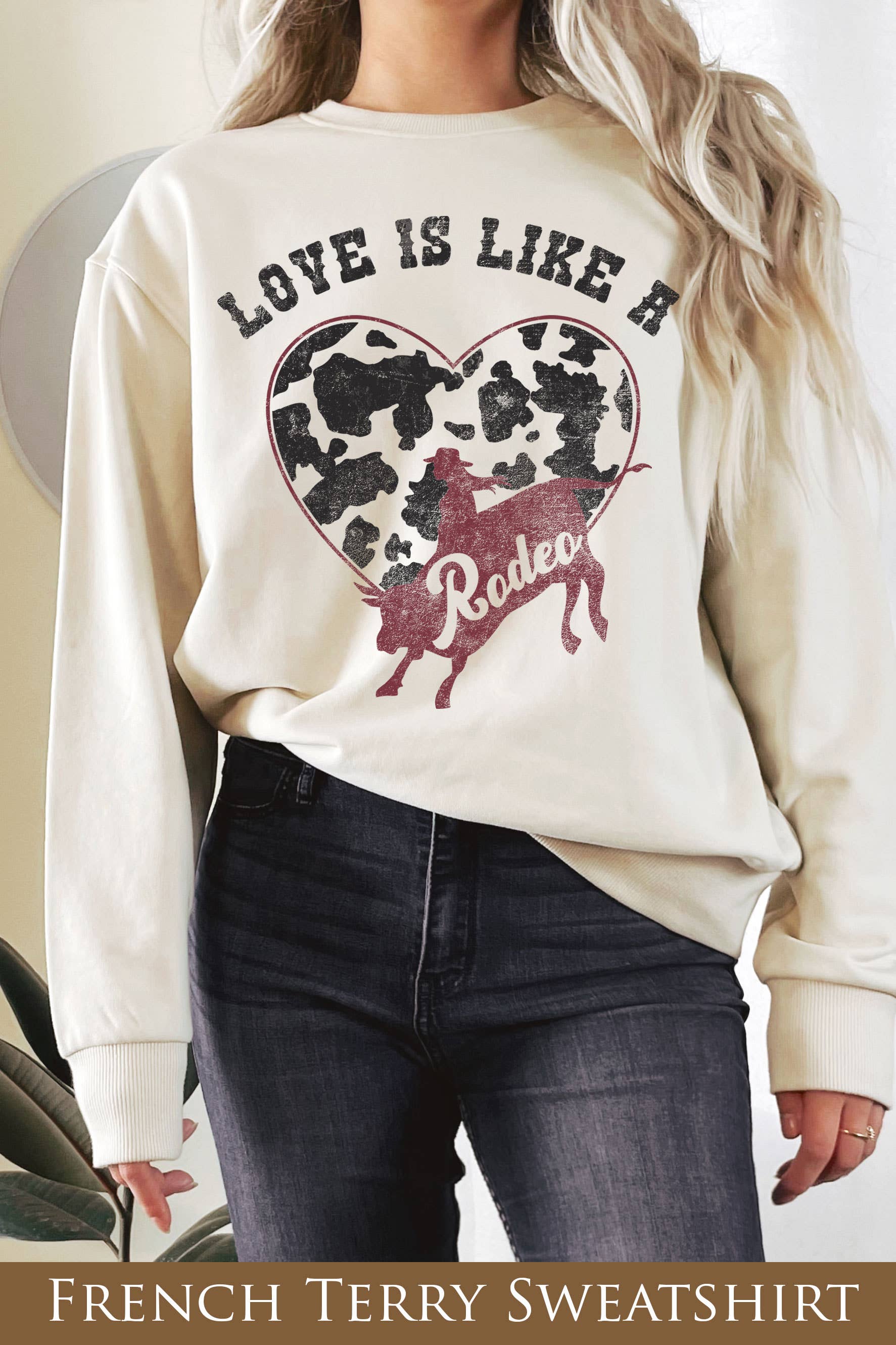 Love Is Like Rodeo Graphix Terry Sweatshirts