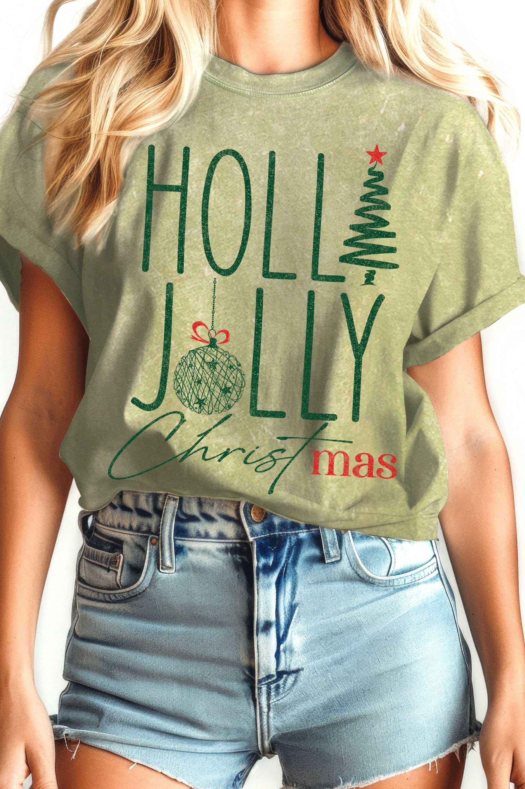Holly Jolly Christmas Mineral Graphic Tshirts