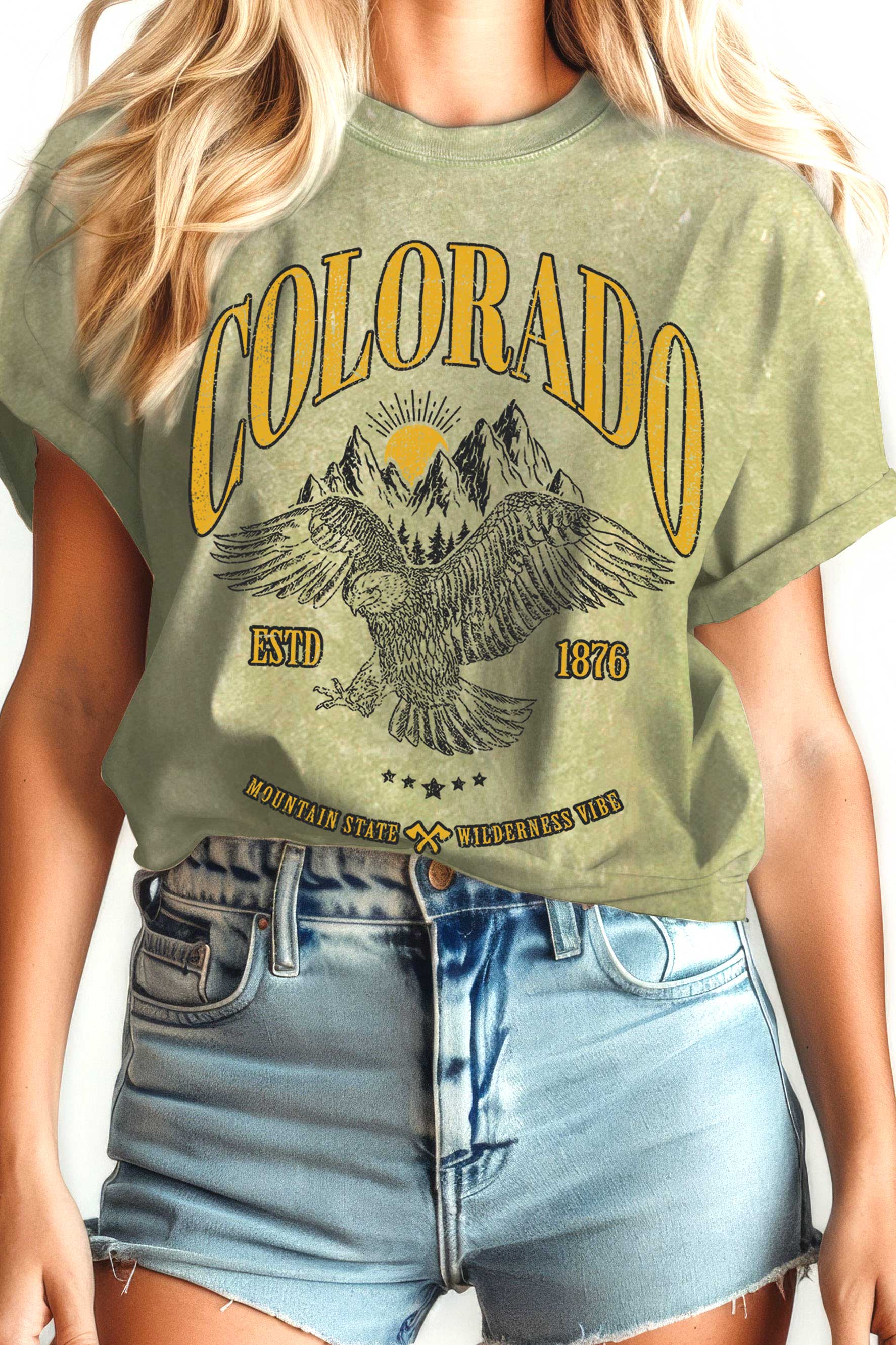 Colorado Mountain Eagle Mineral Graphic Tshirts
