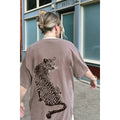 Do Not Look Back Leopard Vintage Graphic Oversized Tee