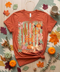 Boho Hello Fall Pumpkin Collage Rust Seasonal Graphic Tee