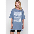 Lake Life Vintage   Graphic  Oversized Tee