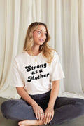 Strong As A Mother Mineral Washed Graphic Top