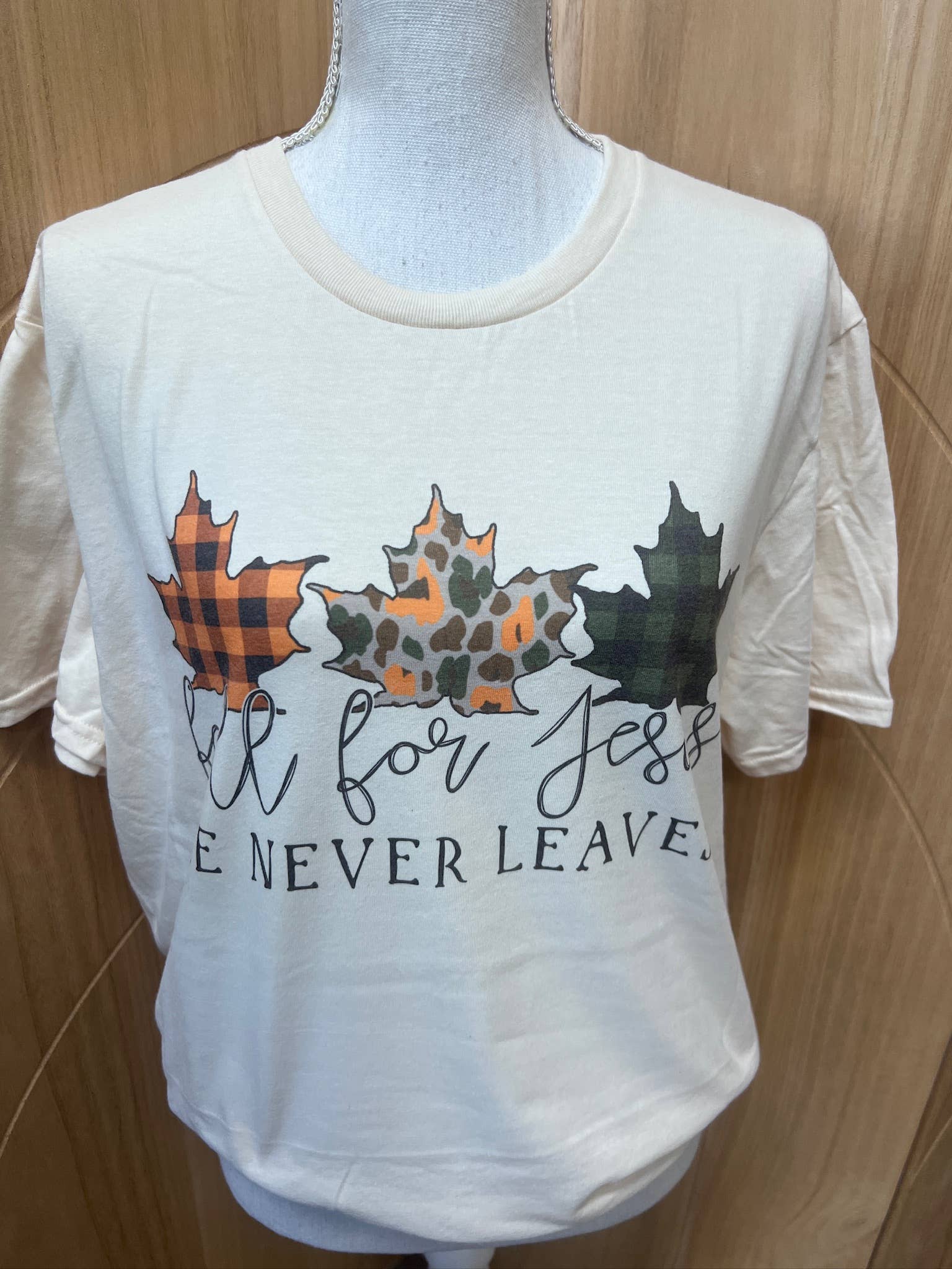 Fall For Jesus He Never Leaves On Cream