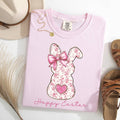 Pink Floral Bunny, Easter, Jesus, Rabbit, Holiday Tshirt