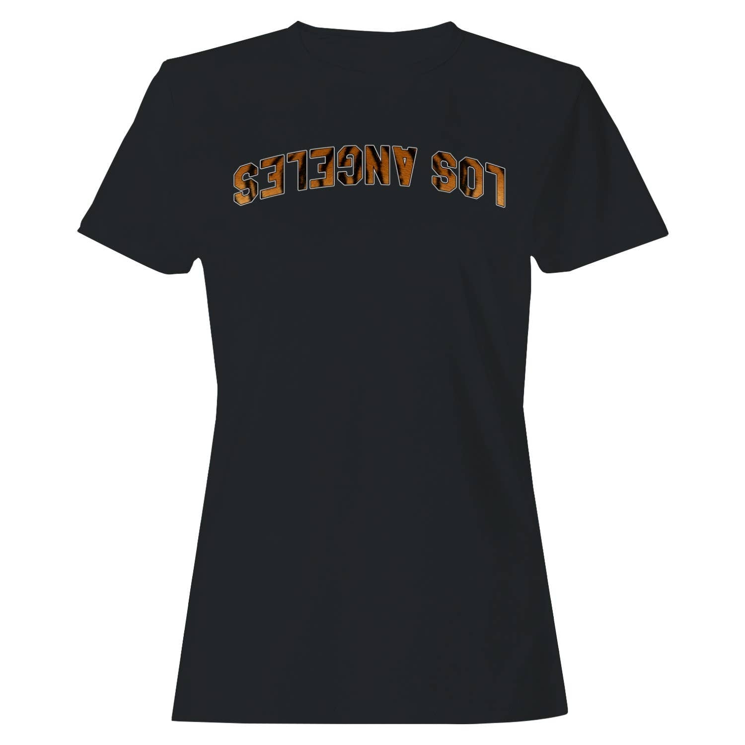 Los Angeles Tiger Print Arch Text Women's T-Shirt