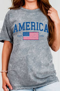 America Flag Mineral Graphic Tshirts