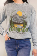 Colorado Rocky Mountains Graphic Mineral Brushed Sweatshirt