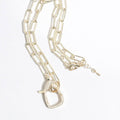 Lobster Closure Pendant Cz Pave Linked Necklace
