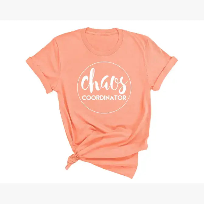 Sale Shirt - Chaos Coordinator Heather Peach T-Shirt